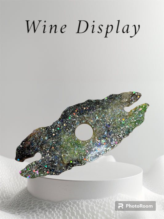 Wine Display Green and Black