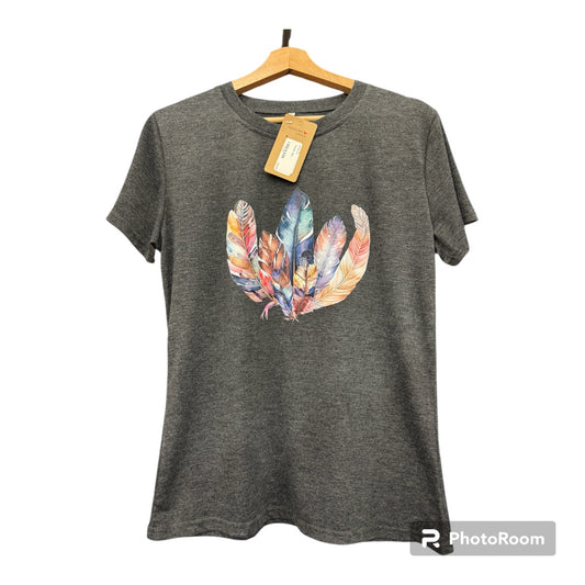 Short Sleeve T-Shirt Feather Adult Small