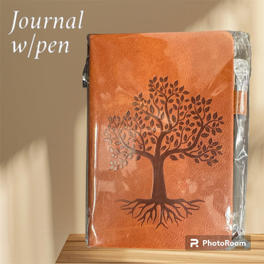 Light Brown Journal w/pen