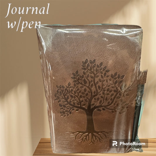 Brown Journal w/pen