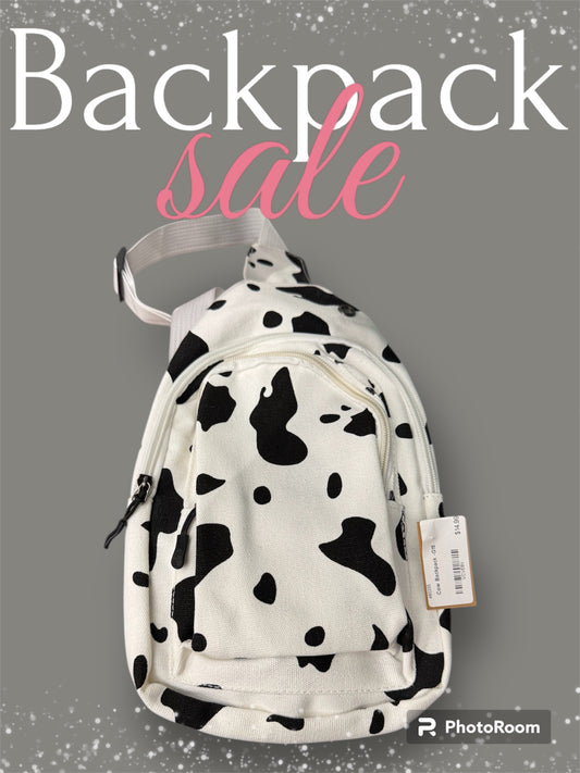 Cow Print Single Strap Backpack