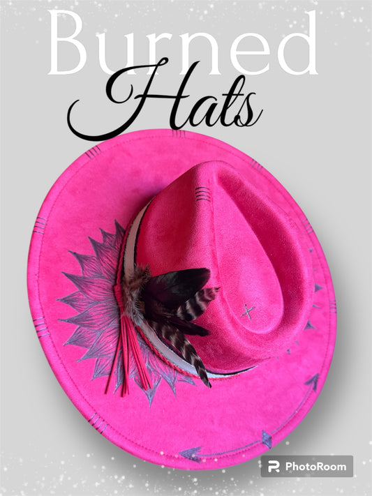 Sunflower Pink/Red cowgirl hat
